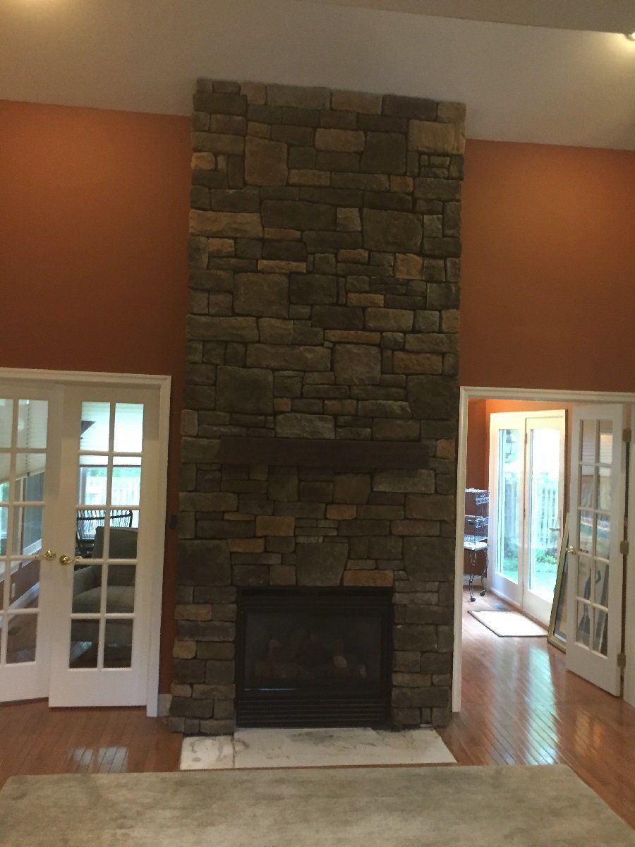 Indoor Chimney with Bricks — Cinnaminson, NJ — A & M Masonry and Concrete