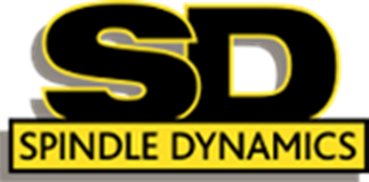 Spindle Dynamics logo with bold black and yellow SD letters above the company name.