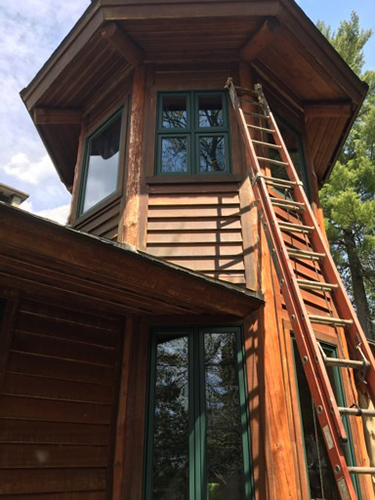 Log Wall Painting — Lyons Falls, NY — WPC