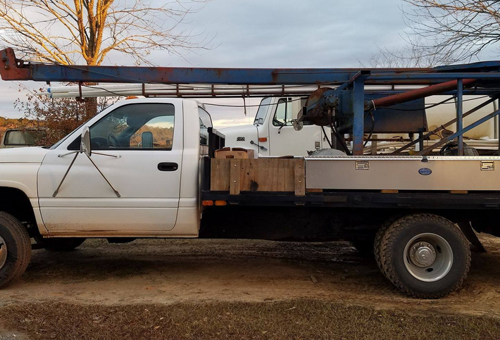 White truck — Elberta, AL — Elberta Pump Repair & Well Drilling Inc