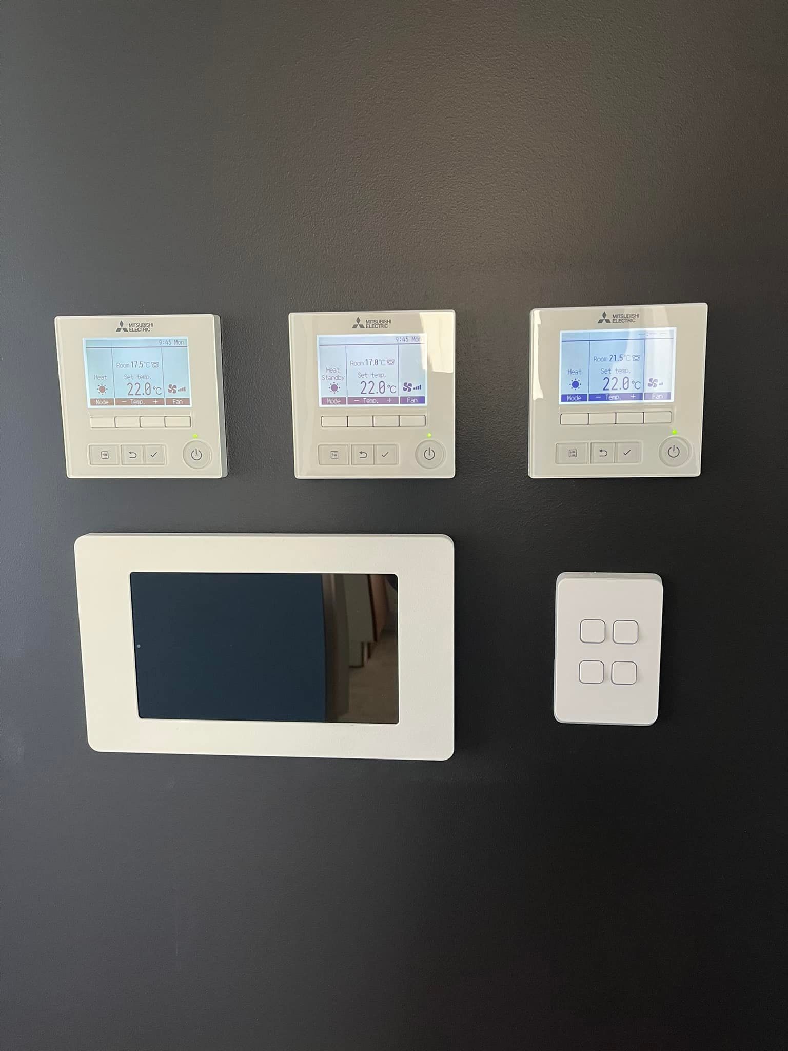 Air Conditioning Control System Attached in the Wall