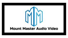 Logo for Mount Master Audio Video: Blue "MM" emblem inside a black-bordered rectangle. Text: "Mount Master Audio Video".