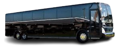Black tour bus on a white background.