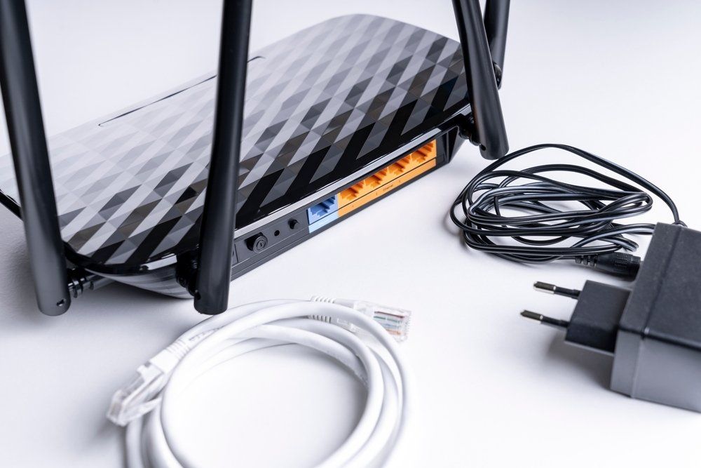 Close-up Cable and Internet Router — Superior Wifi In East Ballina, NSW