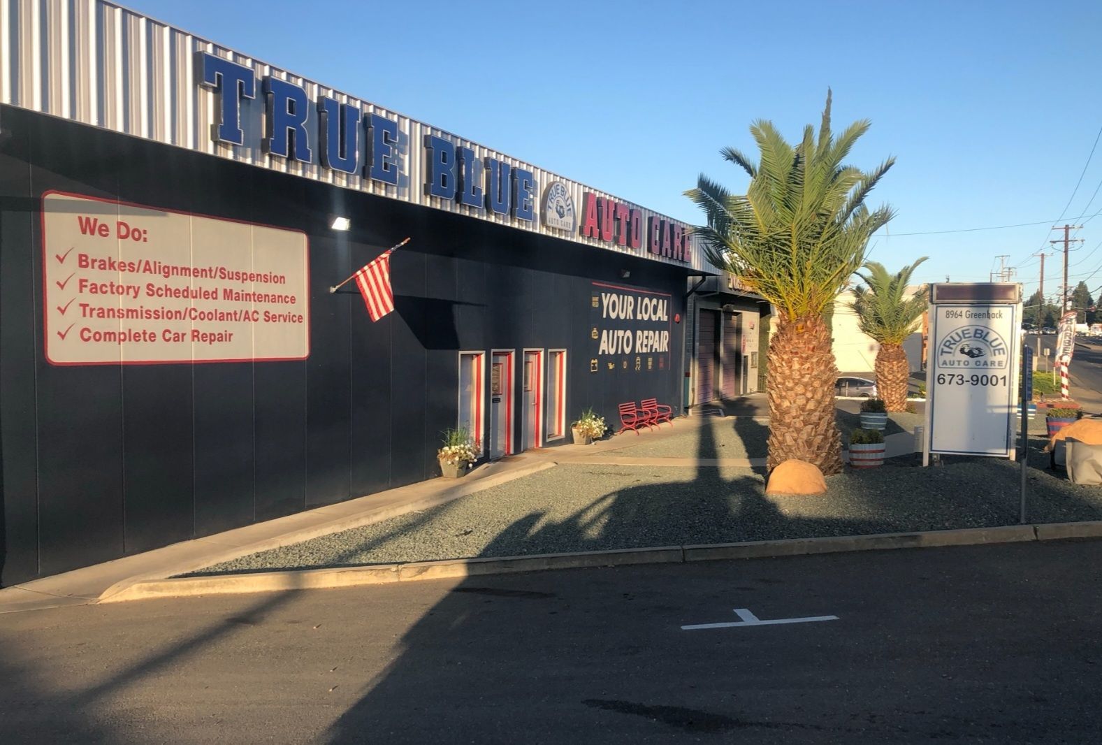 Outside view of the Auto Repair Shop | True Blue Auto Care