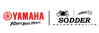 Logotipos das motocicletas Yamaha e Sodder lado a lado em um fundo branco.