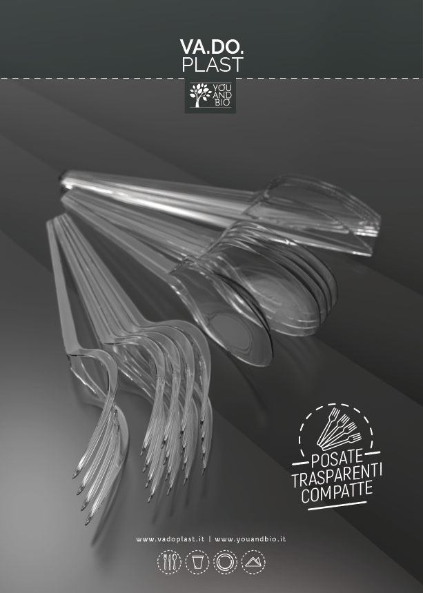 Posate trasparenti compatte