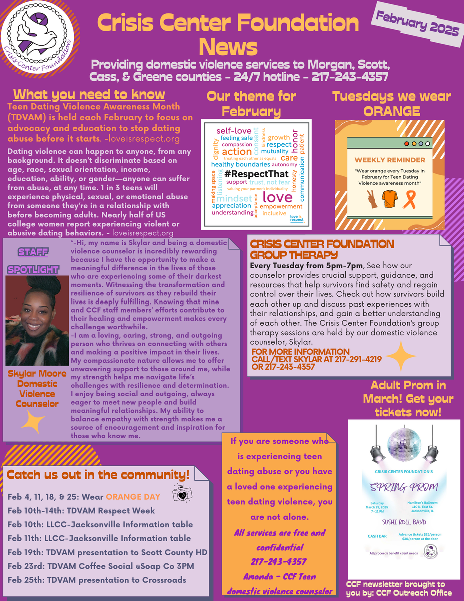 A crisis center foundation newsletter for february 2008
