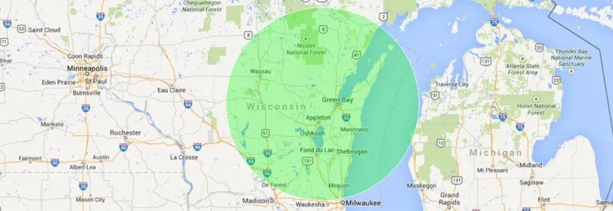 Map — Seymour, WI — Northeastern Roofing Company