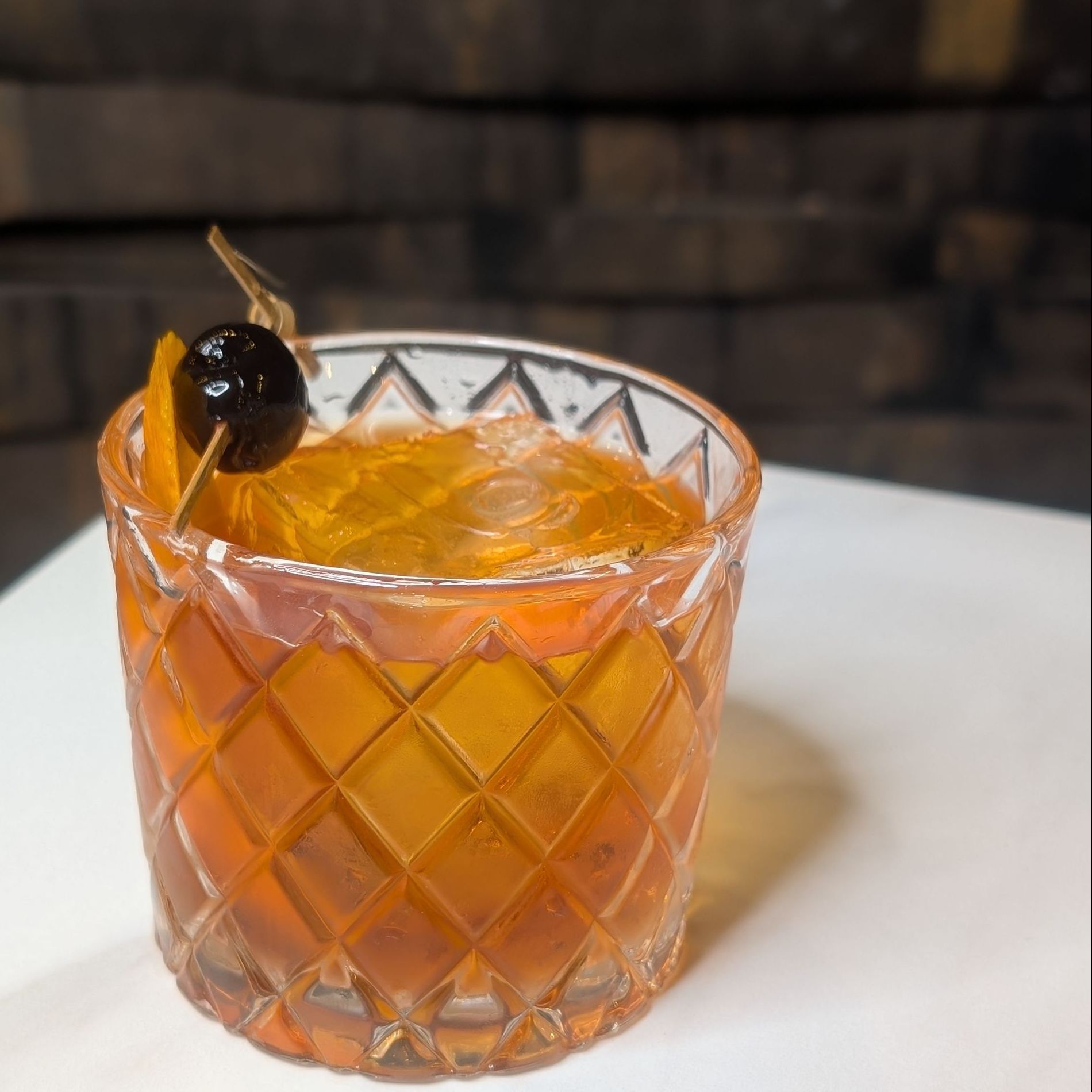 Sip Our Whiskey Old Fashioned at Six-Mile Ordinary in Columbia, MO.