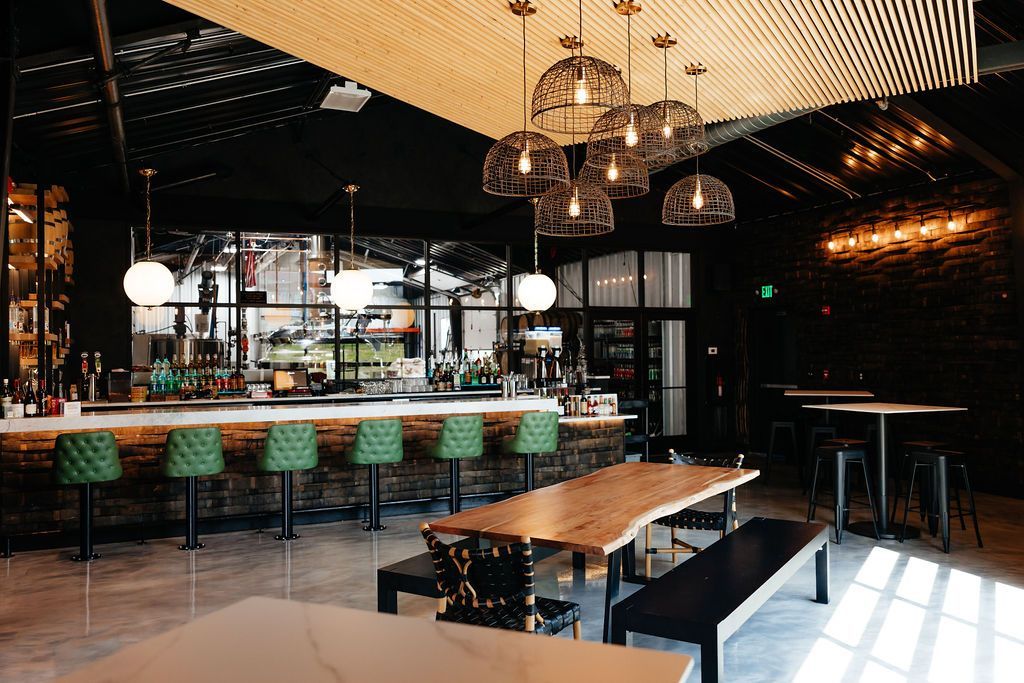 The Beautiful & Modern Bar at Six-Mile Ordinary in Columbia, MO.