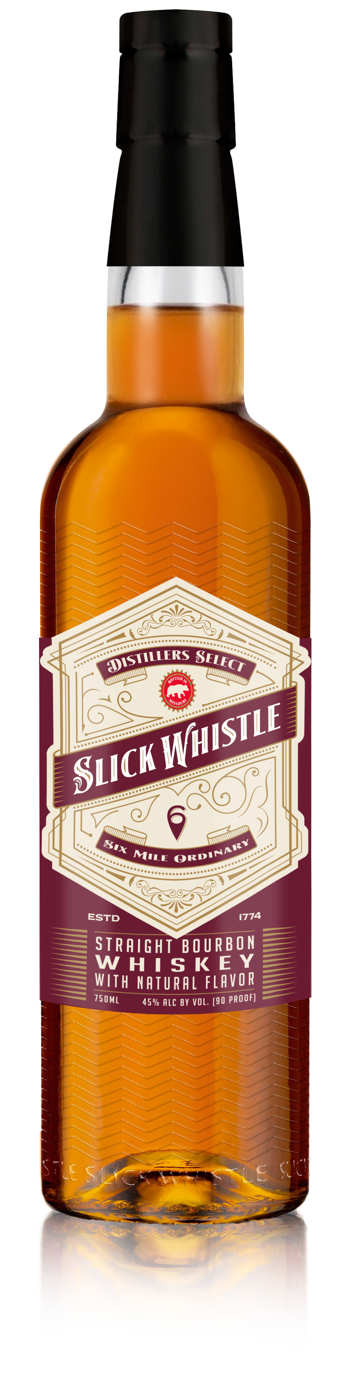Slick Whistle Whiskey Bottle. Enjoy a Better Whiskey with Slick Whistle from Six-Mile Ordinary.