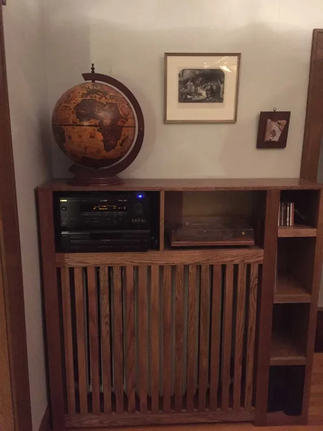 Rustic Cabinet With Radiation Cover — Minneapolis, MN — Craftsman Radiator Covers