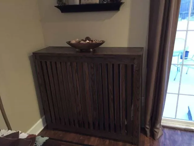 Dark Brown Storage With Radiation Cover — Minneapolis, MN — Craftsman Radiator Covers