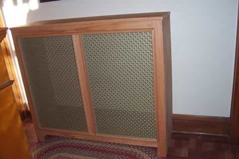 Simple Brown Storage With Radiation Cover — Minneapolis, MN — Craftsman Radiator Covers