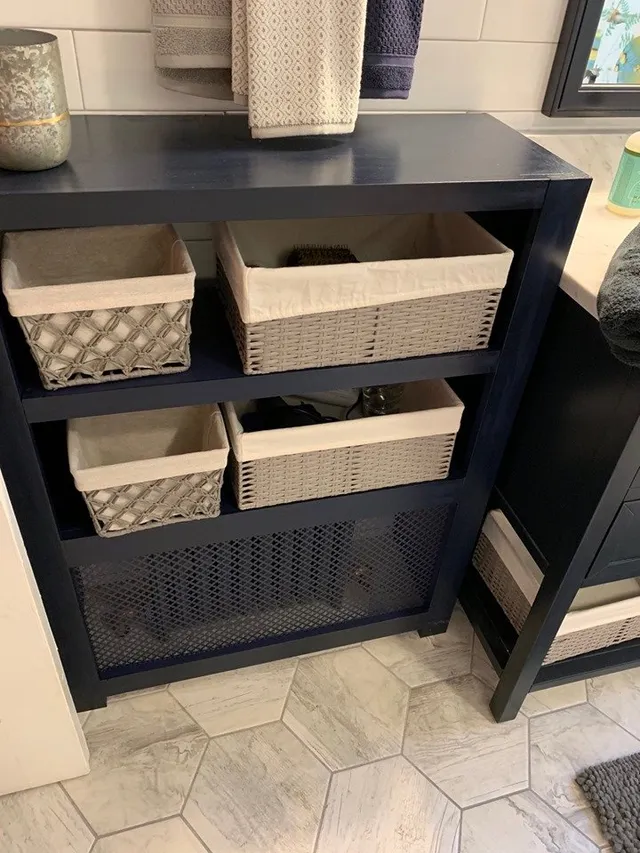 Blue Cabinet With Radiator Covers — Minneapolis, MN — Craftsman Radiator Covers