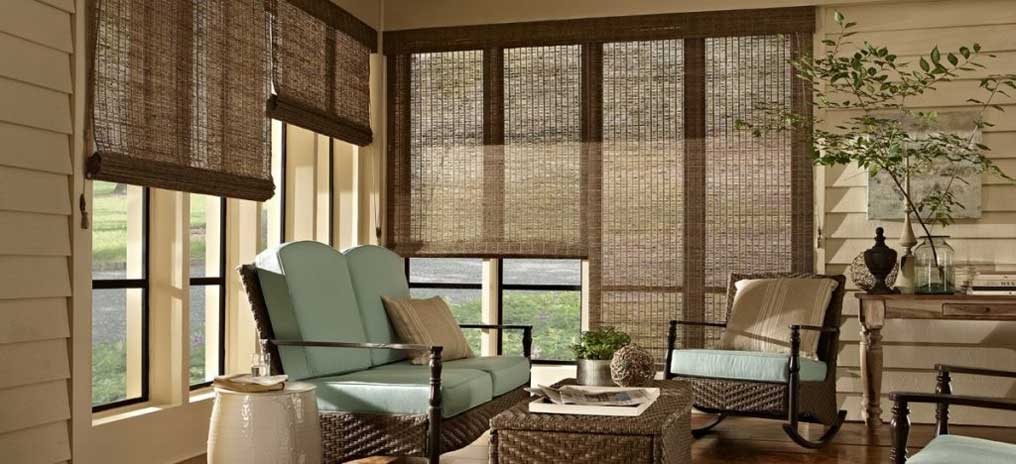 Natural wooden shades — Window Treatments in Santa Barbara, CA