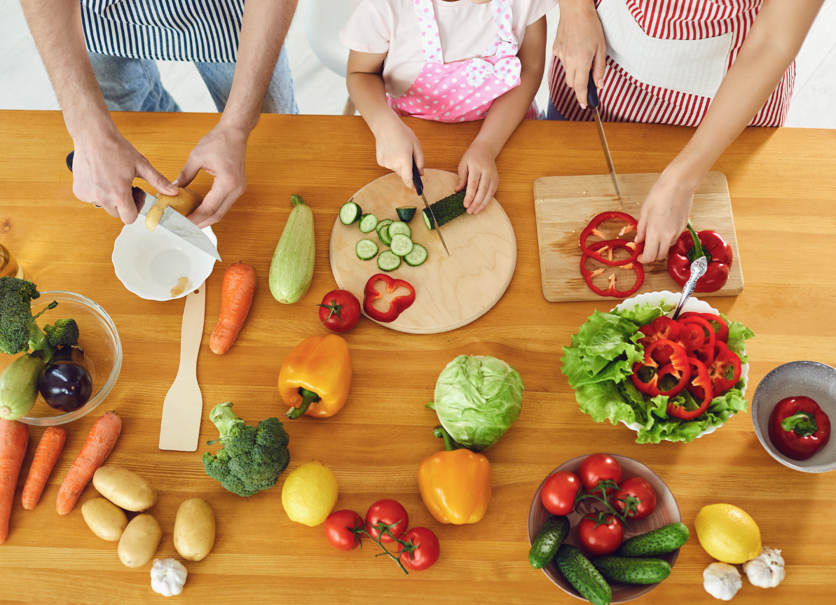 Kids love connecting with parents in the kitchen