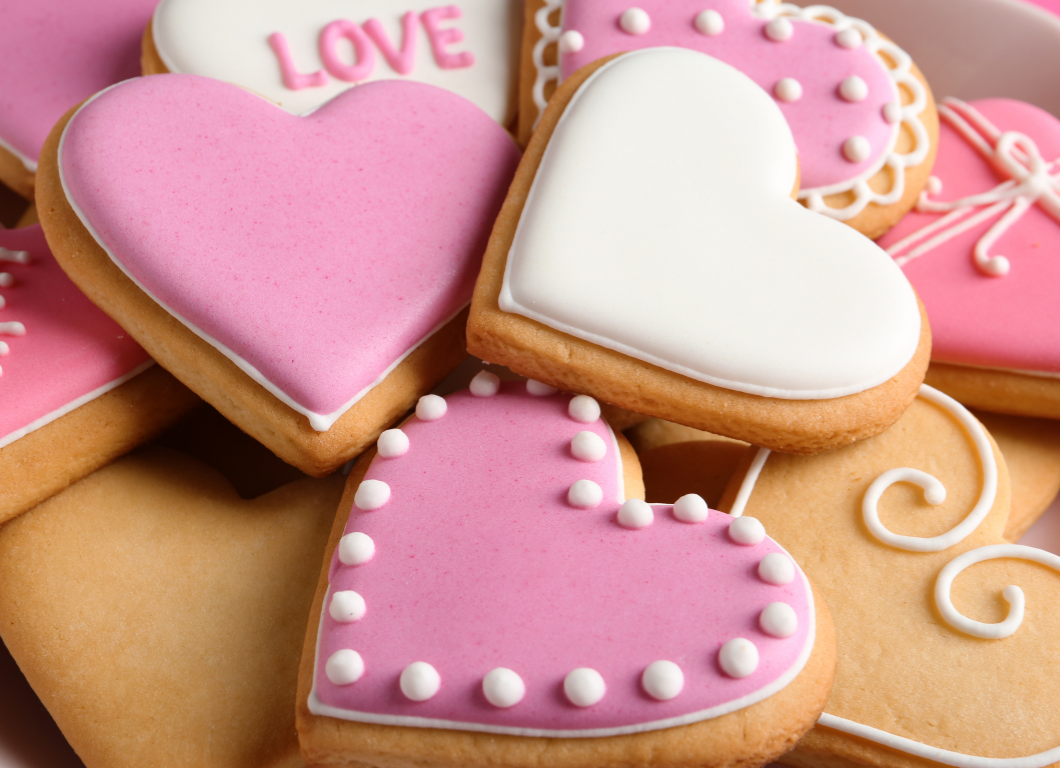 Heart Sugar Cookies with Royal Icing: Pope Francis Global Academy