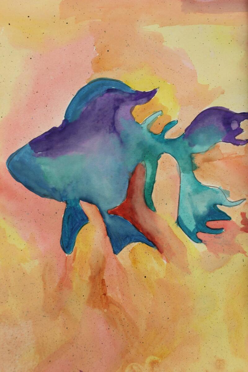 watercolor picture of a fish