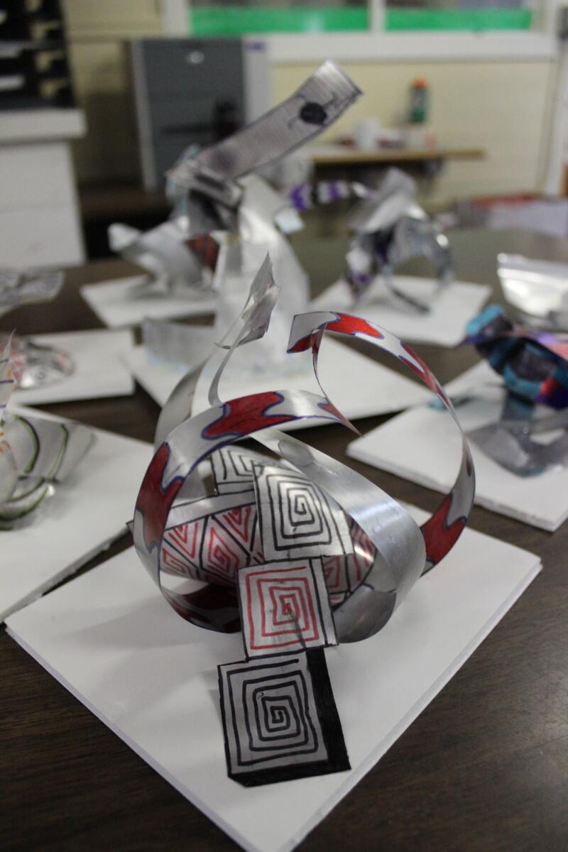metal art sculpture created by a student