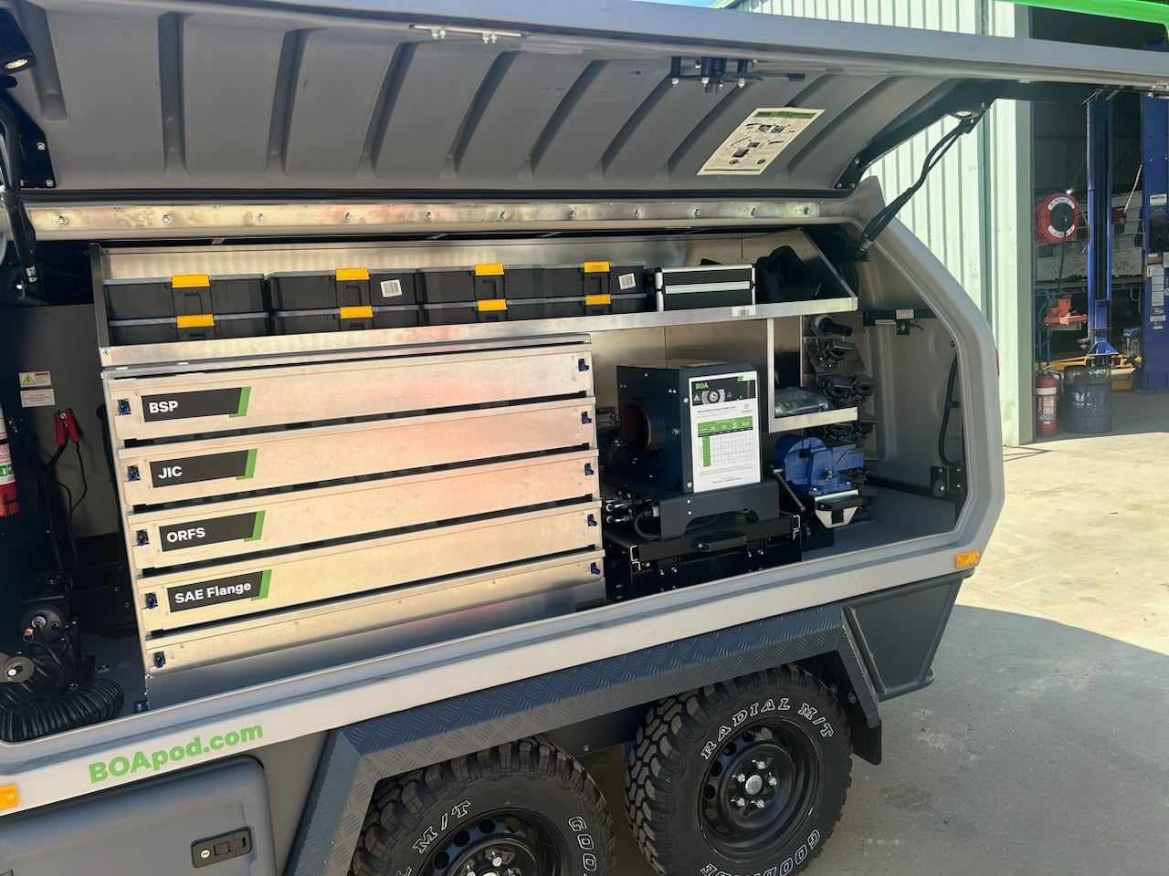 A Close Up Of A Mobile Work Station Trailer — Wyatt Mechanical Pty Ltd In Wodonga, VIC