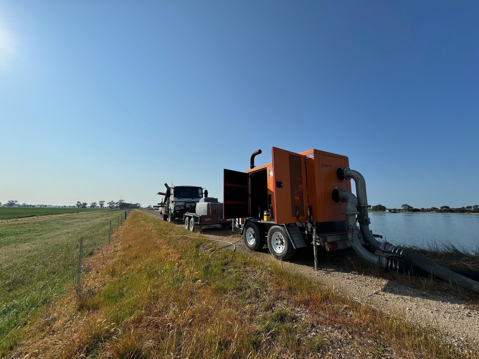 A Truck And Generator Parked Next To A Lake, Wyatt Mechanical Pty Ltd In Wodonga, VIC