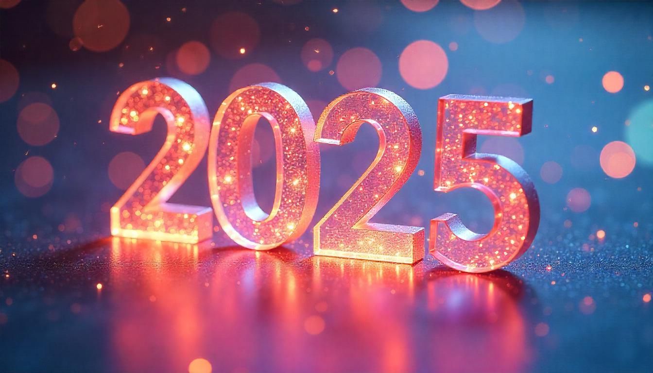 Image depicting the year 2025 for planning goals and resolutions for the new year