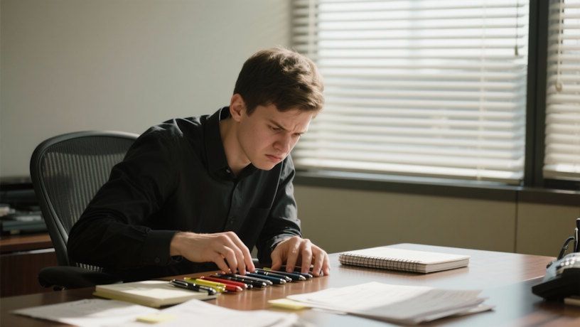 Close-up of a person standing at a public restroom sink scrubbing their hands intensely under running water with hands red and raw