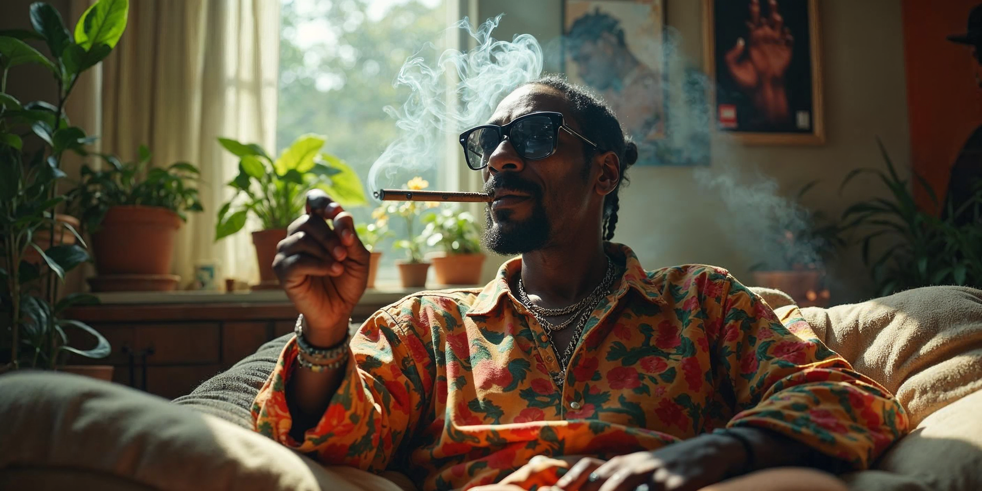 Snoop Dog, black musician, smoking weed