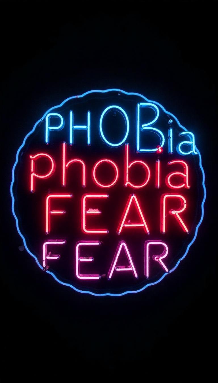 Picture of a word art displaying the words fears and phobias