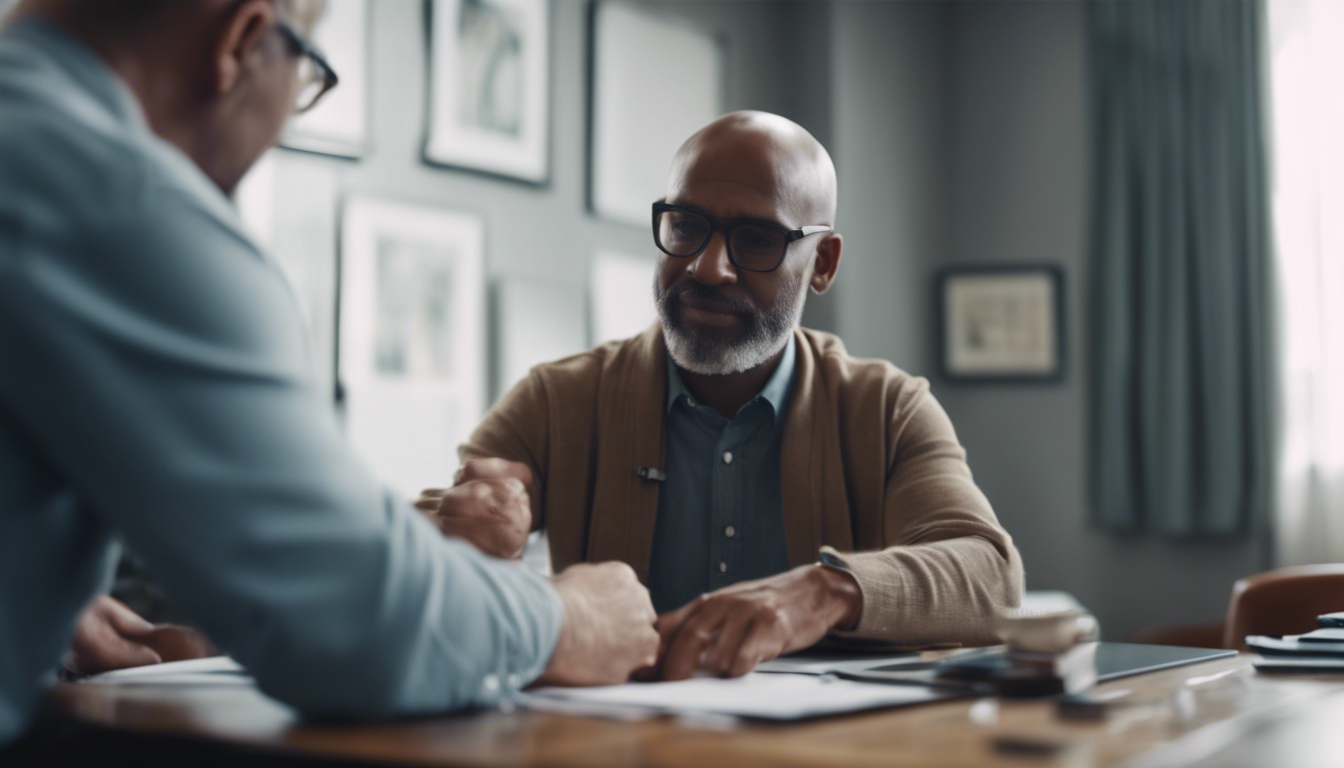 photo of hypnotherapist and his client working together