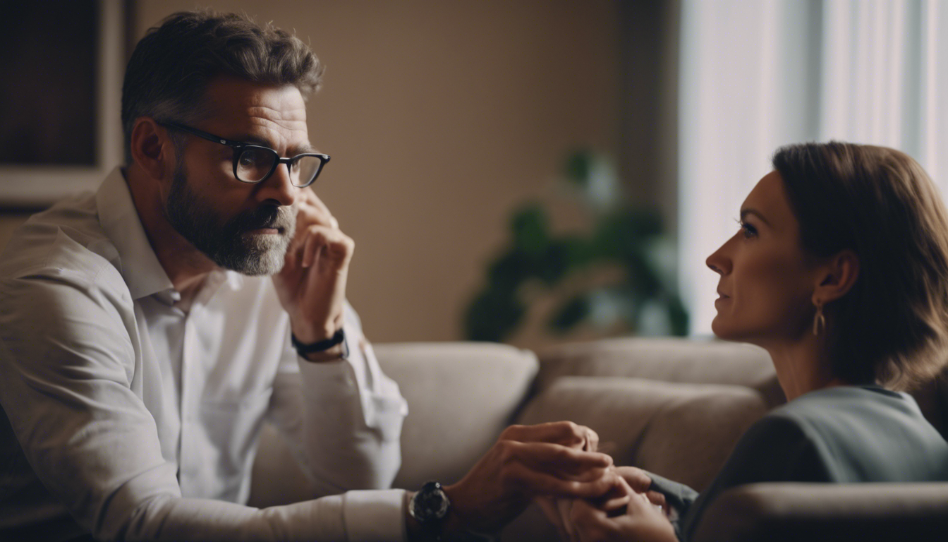 therapist looking into clients eyes during a session together