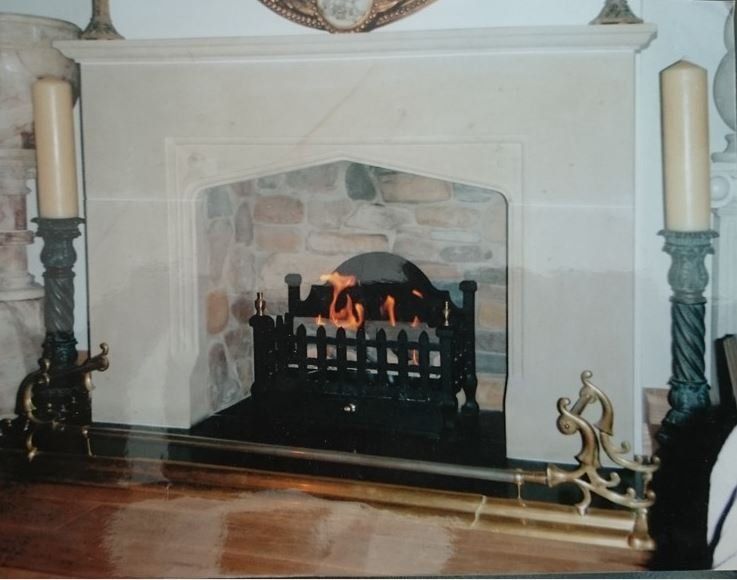 fire place in the living room