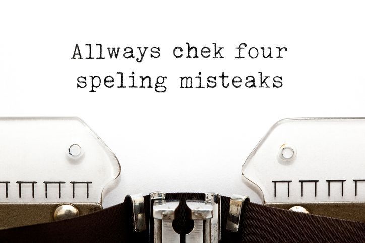 a typewriter says allways check four spelling missteaks