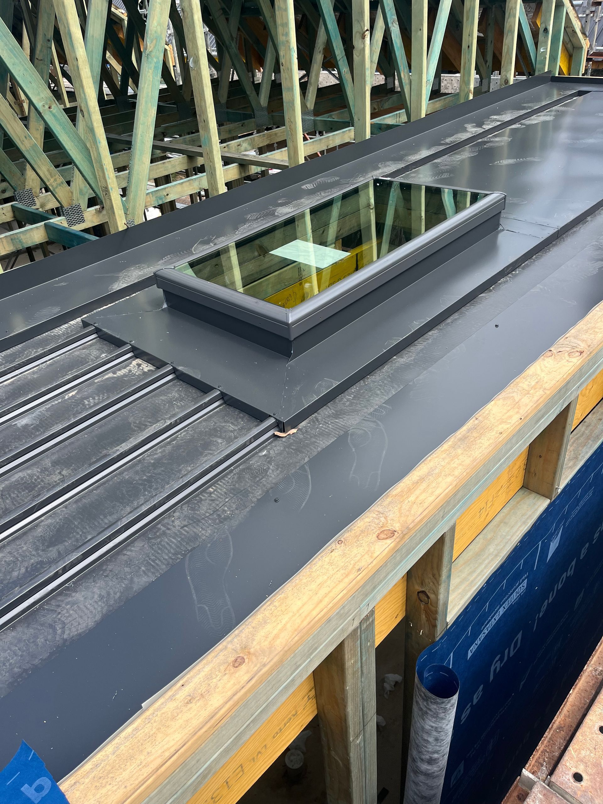 Skylight Installed On a House In Progress — Metal Roofing by Matt Dwyer in Gerringong, NSW