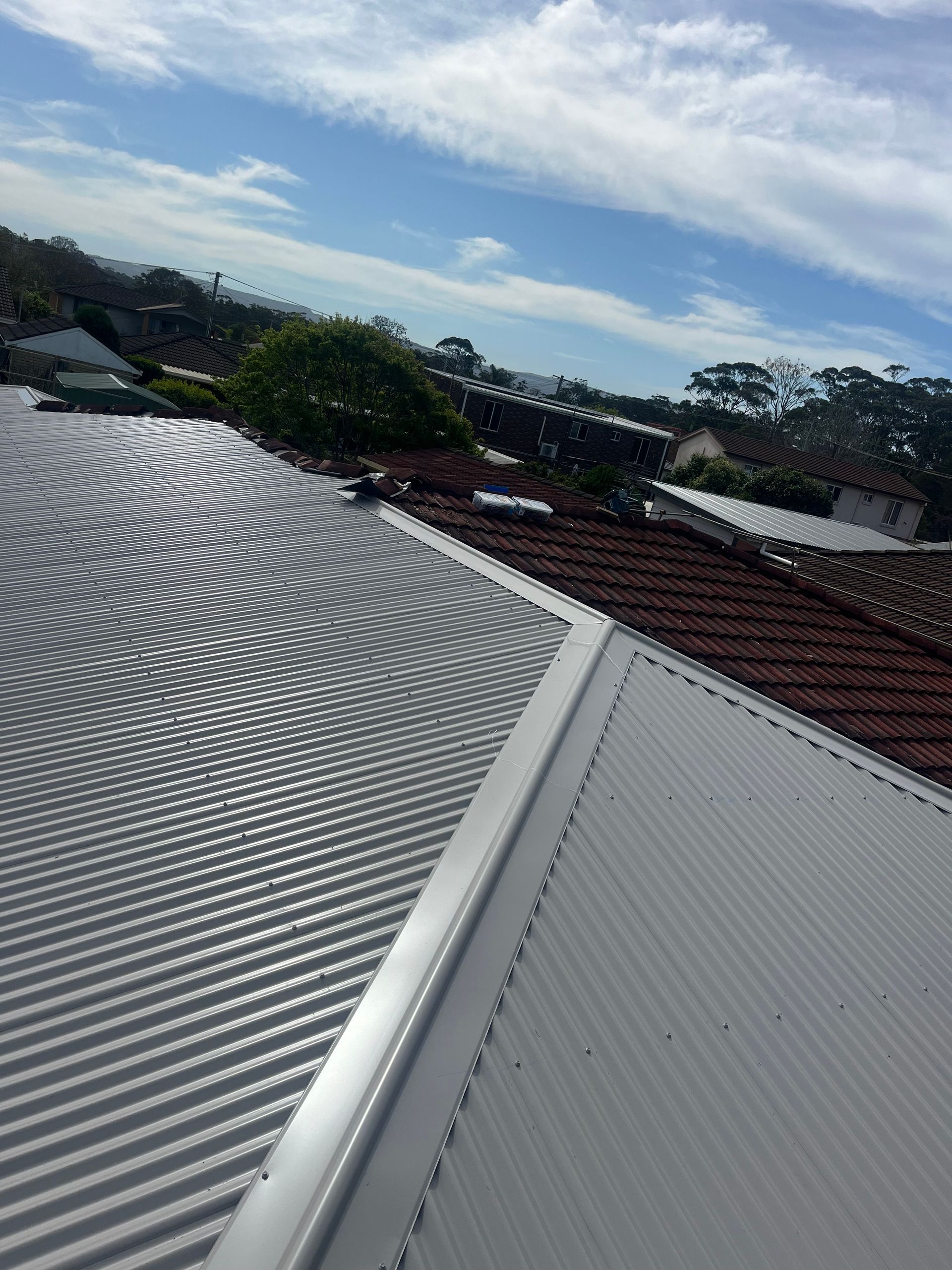 Close Up of A Grey Metal Roof — Metal Roofing by Matt Dwyer in Gerringong, NSW
