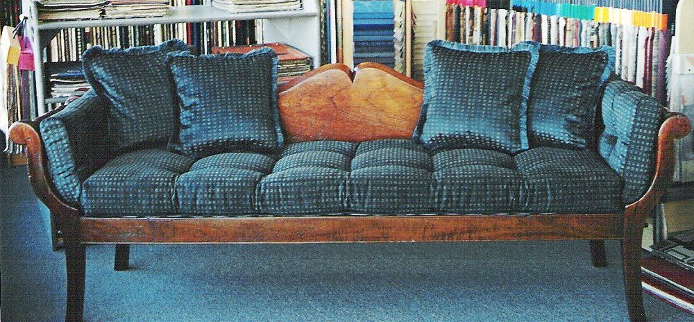 blue miners couch