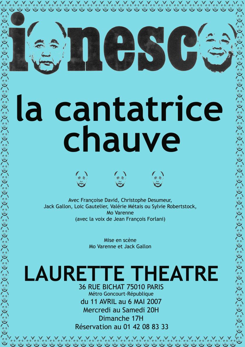un poster blu e nero per il teatro delle laurette