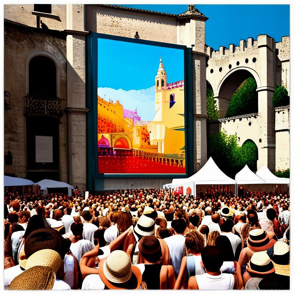 A large crowd gathered at the Festival Off Avignon
