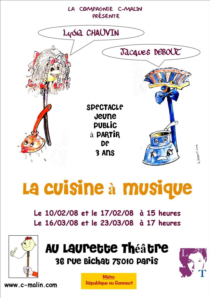 un poster per la cucina musicale al teatro Laurette