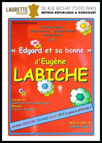 un poster per Edgard e il suo labbro buono con dei fiori sopra