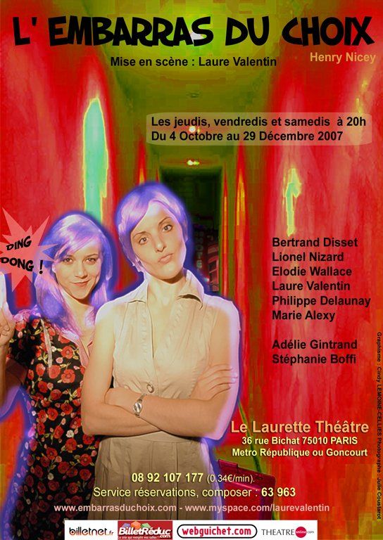 un poster per un&#39;opera teatrale intitolata L&#39;imbarazzo della scelta