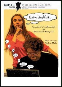 un poster per un&#39;opera teatrale intitolata &quot;E se semplificassimo?&quot;.