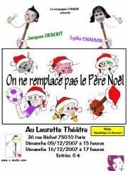 un poster per un&#39;opera teatrale intitolata Non sostituiamo Babbo Natale.