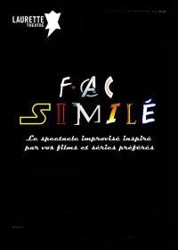 un poster nero con sopra la scritta facsimile.