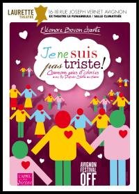 un poster per uno spettacolo teatrale intitolato Non sono triste