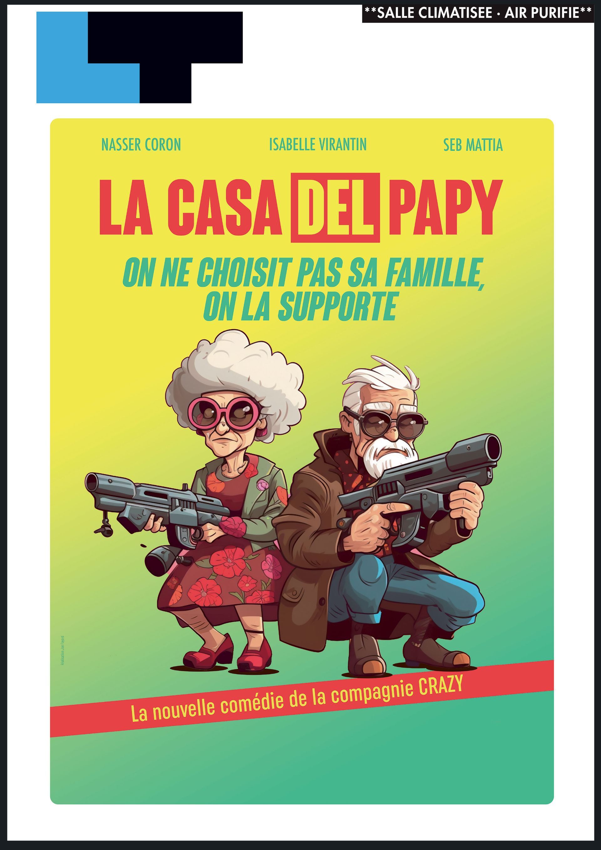 Une affiche pour un spectacle intitulé la casa del papy