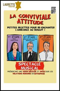 un poster per un musical con tre persone sopra
