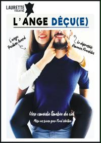 un uomo e una donna fanno delle facce sul poster di uno spettacolo teatrale.